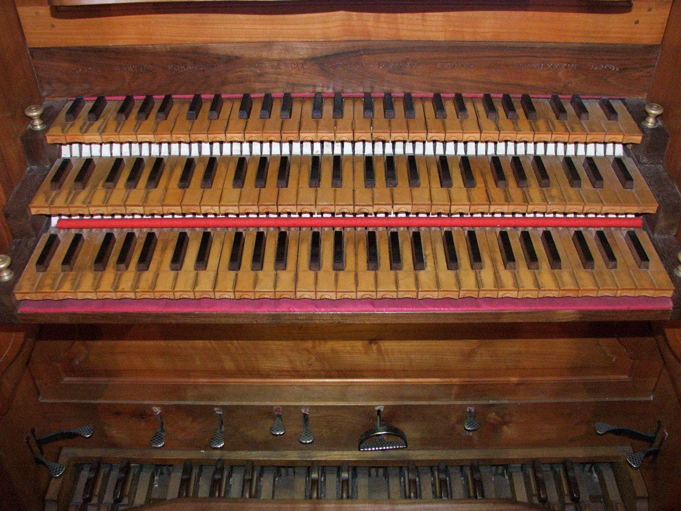 Les 3 claviers de l'orgue